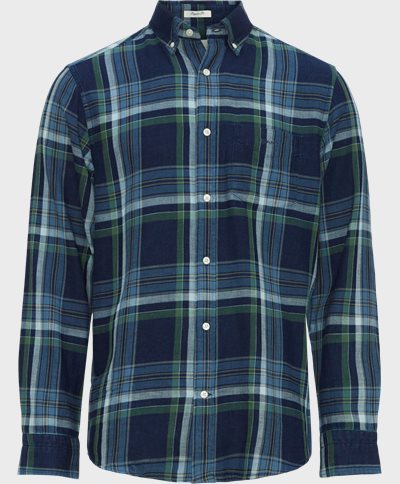 Gant Shirts REG INDIGO TWILL CHECK SHIRT 3230170 Blue